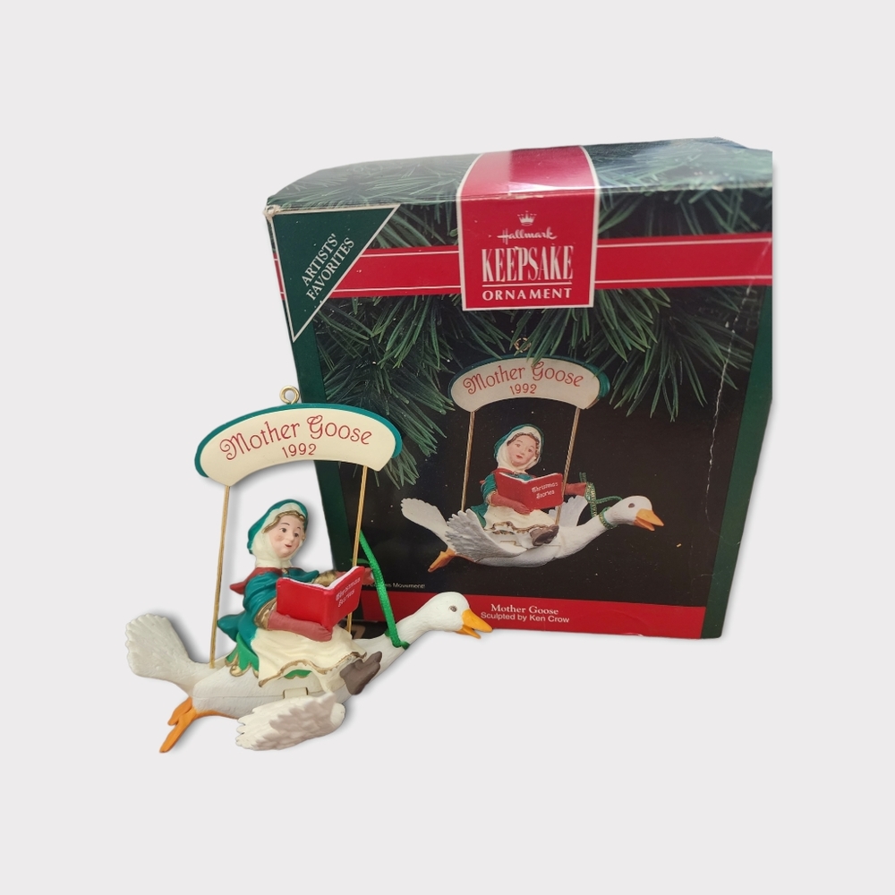 Vintage hallmark ornament, mother‎ goose